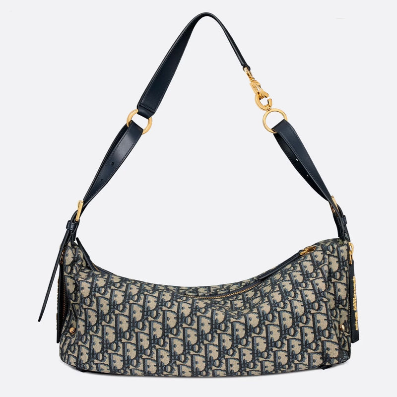 Medium-sized D-Journey Handbag Monogram with Leather Trim