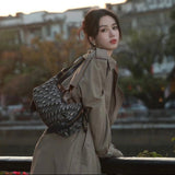 Medium-sized D-Journey Handbag Monogram with Leather Trim