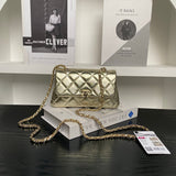CC 25S CF mini mobile phone bag metallic gold