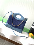 Shoulder bag sheepskin and nubuck leather AS4133