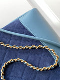 Shoulder bag sheepskin and nubuck leather AS4133