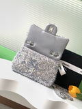 25s CF Super Flash Silver Gray Sequin Sequin Autumn