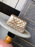 CC Champagne Gold 25S flap mobile phone bag