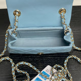 25S CF mini mobile phone bag light blue