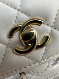 White Quilted Mesh Backpack