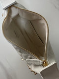 MINI LOOP CHANGE WITH CHAINS WHITE Caviar Leather