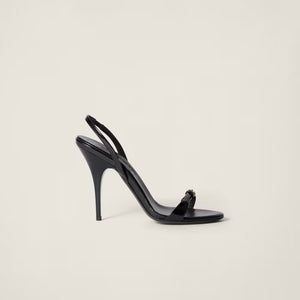 Patent leather sandals