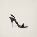 Patent leather sandals