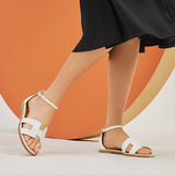 Santorini sandal blanc