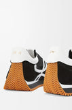 Suede and nylon smooth women's sneakers