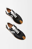 Suede and nylon smooth women's sneakers