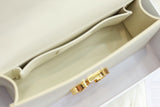 Montaigne Bag White Leather, Chain Strap, Practical Pockets