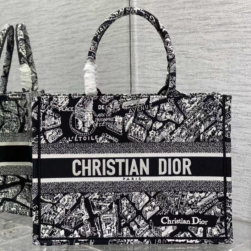 Tote: Paris Map, Spacious, Stylish & Embroidered