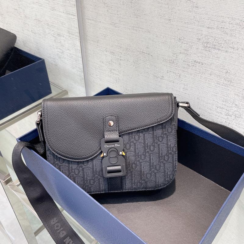 Crossbody Saddle Bag: Oblique Print, Spacious Mini with