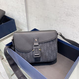 Crossbody Saddle Bag Oblique Print, Spacious Mini with