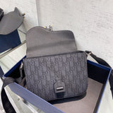 Crossbody Saddle Bag Oblique Print, Spacious Mini with