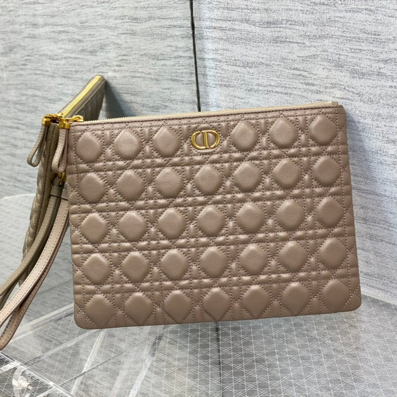 Caro Daily Clutch: Retro, Detachable Strap, Warm Taupe In Stock