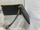 Caro Daily Clutch Retro Style, Detachable Wrist Strap, Black In Stock