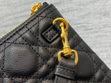 Caro Daily Clutch Retro Style, Detachable Wrist Strap, Black In Stock