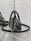 D - Vibe Small Bowling Bag Blue Print, Spacious, Casual Sporty Style