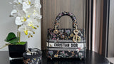 Lady D-Lite Black Floral, Winter Pattern, Detachable Strap