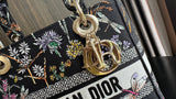 Lady D-Lite Black Floral, Winter Pattern, Detachable Strap