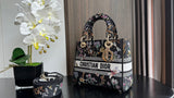Lady D-Lite Black Floral, Winter Pattern, Detachable Strap
