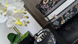 Lady D-Lite Black Floral, Winter Pattern, Detachable Strap