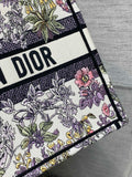 Tote Around the World Pattern, Embroidered Flowers, Large
