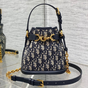   Small Bucket Bag: C'est Collection, Blue Oblique