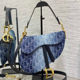 Saddle Bag Denim, Stone - wash, Spacious, Retro