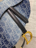 Saddle Bag Denim, Stone - wash, Spacious, Retro
