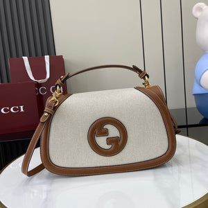 GG New Blondie Medium Handbag: Blend White
