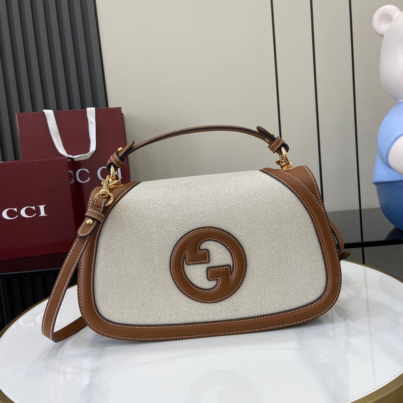GG New Blondie Medium Handbag: Blend White