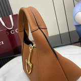 Softbit Brown Leather Shoulder Backpack with Horsebit