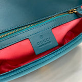 GG Marmont Light Blue Velvet Shoulder Backpack
