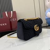 New GG GG Marmont Patent Leather Chain Bag