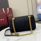 New GG GG Marmont Patent Leather Chain Bag