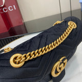 New GG GG Marmont Patent Leather Chain Bag