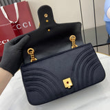 New GG GG Marmont Patent Leather Chain Bag