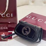 New GG Marmont Patent Leather Chain Bag