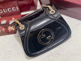 New GG Marmont Patent Leather Chain Bag