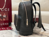 Full-Grain Leather Embossed Backpack