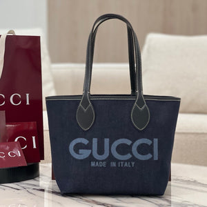 GG Denim Shopper Bag: Stylish Design