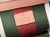 Shopper Bag: GG Pattern & Striped Webbing, New Pink