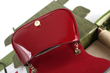 Blondie Burgundy Patent Leather Shoulder Bag