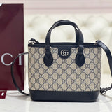 GG Ophidia Mini Tote with Dimensions of black