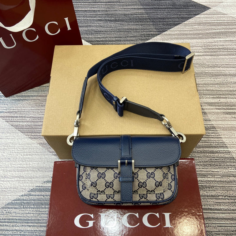 New GG Style in Blue Fabric with Dimensions of