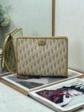 Oblique Canvas Clutch - Iconic Monogram Design Timeless Style