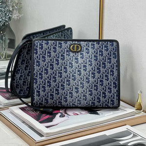 Oblique Canvas Clutch